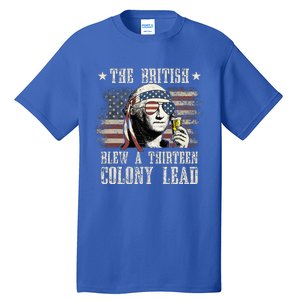 The British Blew A 13 Colony Lead 4th Of July Us Flag Tall T-Shirt