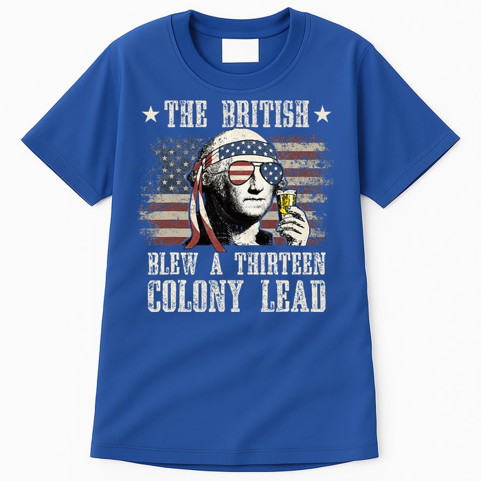 The British Blew A 13 Colony Lead 4th Of July Us Flag Tall T-Shirt