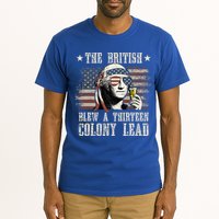 The British Blew A 13 Colony Lead 4th Of July Us Flag Tall T-Shirt