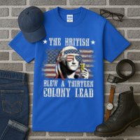 The British Blew A 13 Colony Lead 4th Of July Us Flag Tall T-Shirt