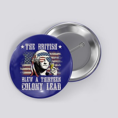The British Blew A 13 Colony Lead 4th Of July Us Flag Button