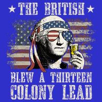 The British Blew A 13 Colony Lead 4th Of July Us Flag Button