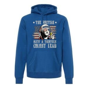 The British Blew A 13 Colony Lead 4th Of July Us Flag Premium Hoodie