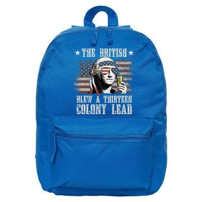 The British Blew A 13 Colony Lead 4th Of July Us Flag 16 in Basic Backpack