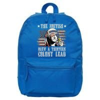 The British Blew A 13 Colony Lead 4th Of July Us Flag 16 in Basic Backpack