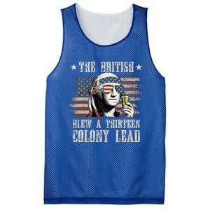 The British Blew A 13 Colony Lead 4th Of July Us Flag Mesh Reversible Basketball Jersey Tank