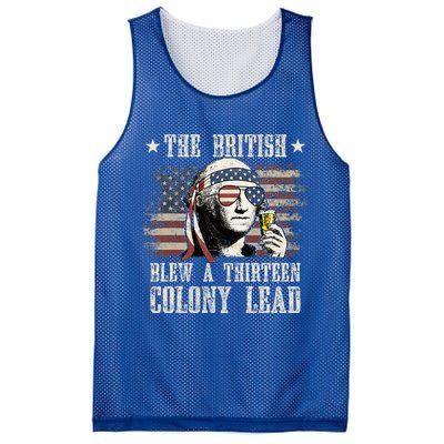 The British Blew A 13 Colony Lead 4th Of July Us Flag Mesh Reversible Basketball Jersey Tank