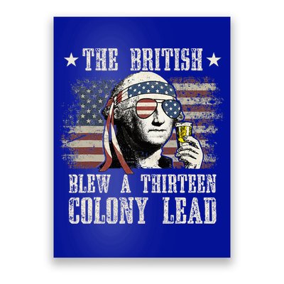 The British Blew A 13 Colony Lead 4th Of July Us Flag Poster