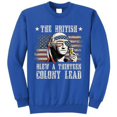 The British Blew A 13 Colony Lead 4th Of July Us Flag Tall Sweatshirt