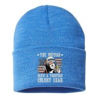 The British Blew A 13 Colony Lead 4th Of July Us Flag Sustainable Knit Beanie