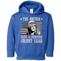 The British Blew A 13 Colony Lead 4th Of July Us Flag Toddler Hoodie