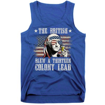 The British Blew A 13 Colony Lead 4th Of July Us Flag Tank Top