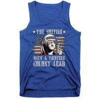 The British Blew A 13 Colony Lead 4th Of July Us Flag Tank Top