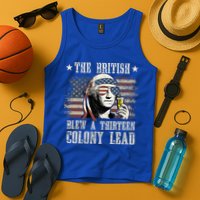 The British Blew A 13 Colony Lead 4th Of July Us Flag Tank Top