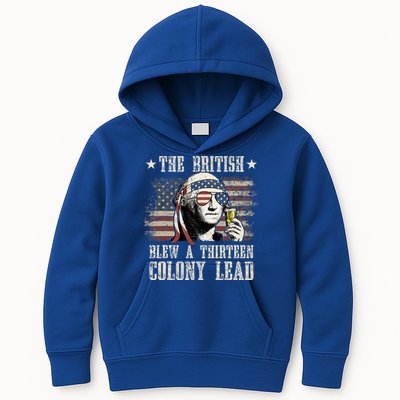 The British Blew A 13 Colony Lead 4th Of July Us Flag Kids Hoodie