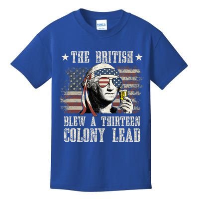 The British Blew A 13 Colony Lead 4th Of July Us Flag Kids T-Shirt