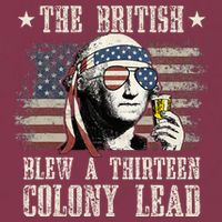 The British Blew A 13 Colony Lead 4th Of July Us Flag 16oz Travel Tumbler