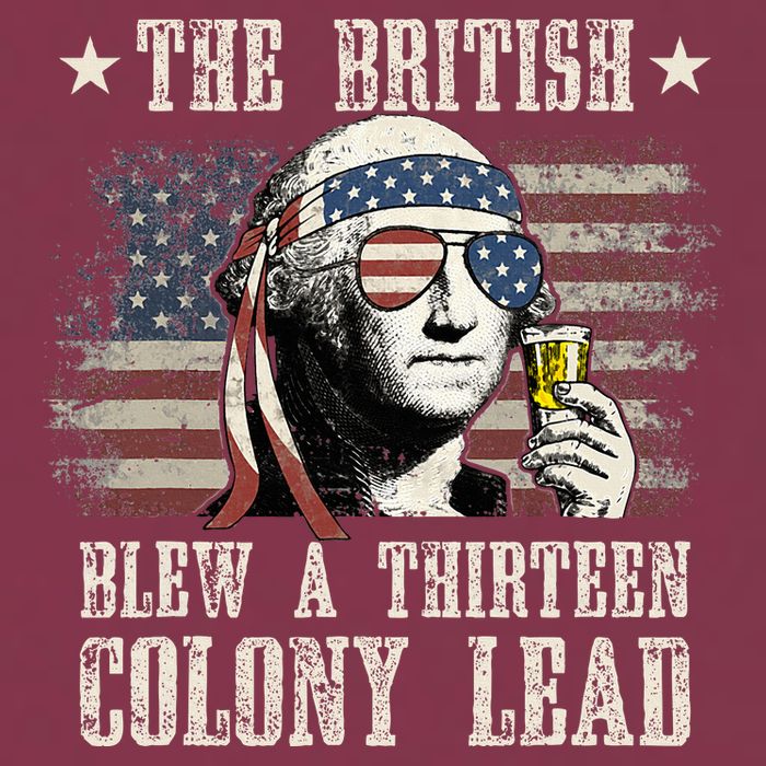 The British Blew A 13 Colony Lead 4th Of July Us Flag 16oz Travel Tumbler