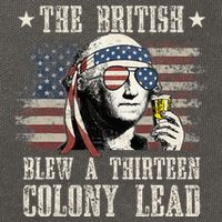 The British Blew A 13 Colony Lead 4th Of July Us Flag Cotton Canvas Backpack