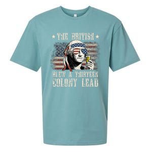 The British Blew A 13 Colony Lead 4th Of July Us Flag Sueded Cloud Jersey T-Shirt