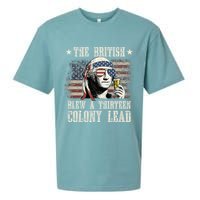 The British Blew A 13 Colony Lead 4th Of July Us Flag Sueded Cloud Jersey T-Shirt