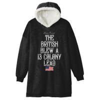 The British Blew A 13 Colony Lead Funny 4th Of July Funny Hooded Wearable Blanket