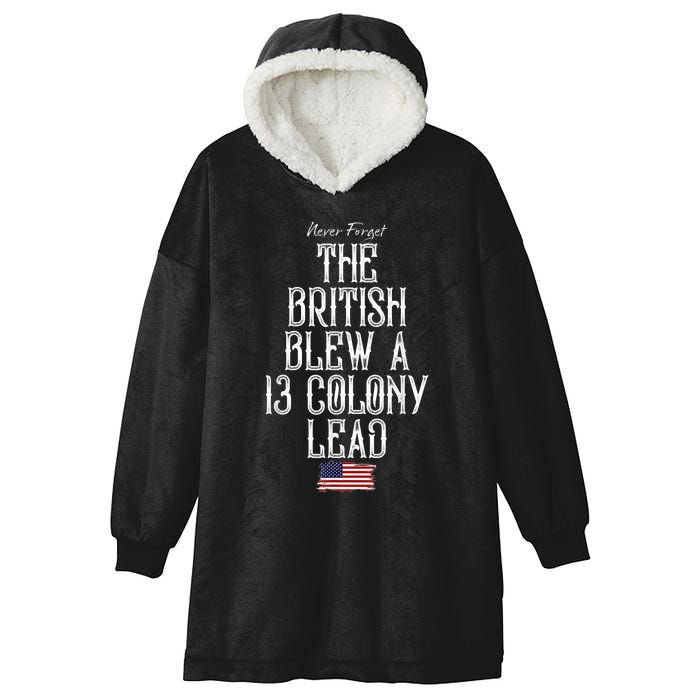 The British Blew A 13 Colony Lead Funny 4th Of July Funny Hooded Wearable Blanket