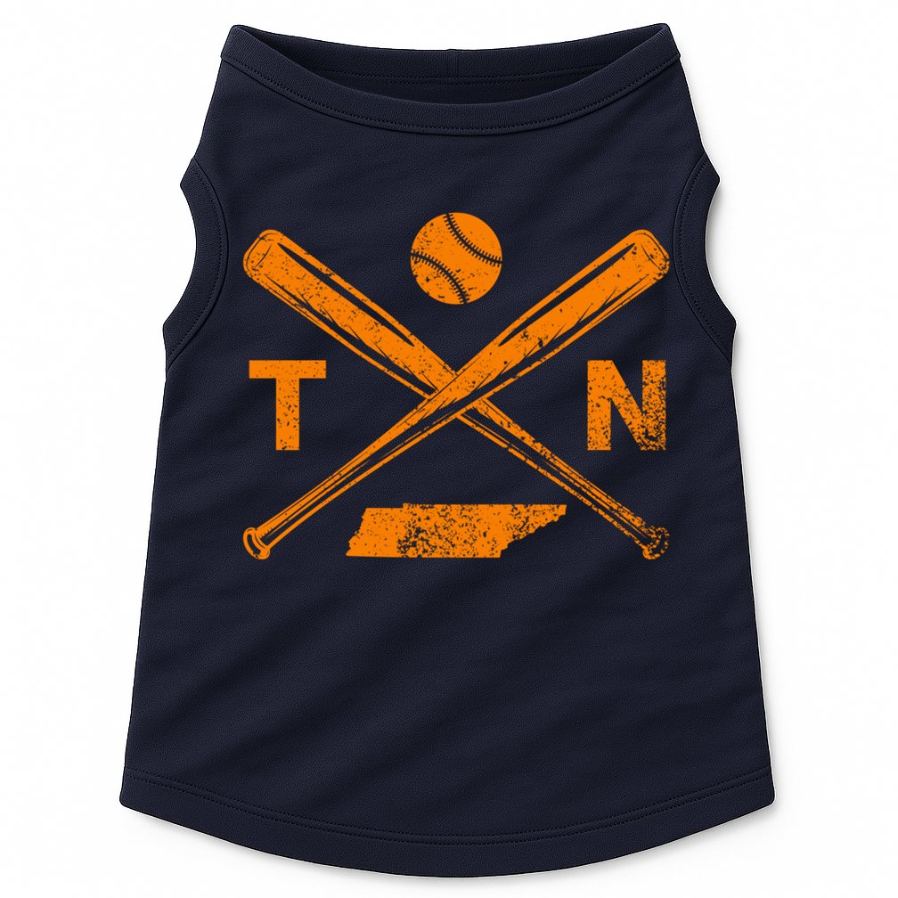 Tennessee Baseball Bats & Ball Classic Baseball Player Doggie Tank