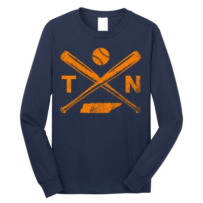 Tennessee Baseball Bats & Ball Classic Baseball Player Long Sleeve Shirt