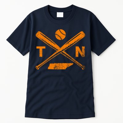 Tennessee Baseball Bats & Ball Classic Baseball Player Tall T-Shirt