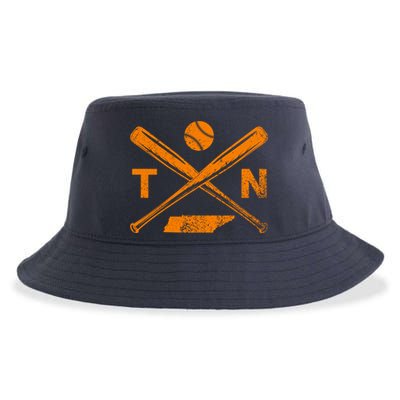 Tennessee Baseball Bats & Ball Classic Baseball Player Sustainable Bucket Hat