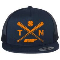 Tennessee Baseball Bats & Ball Classic Baseball Player Flat Bill Trucker Hat