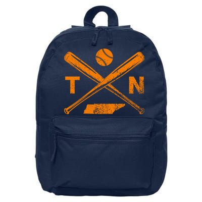 Tennessee Baseball Bats & Ball Classic Baseball Player 16 in Basic Backpack