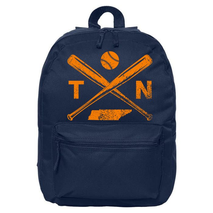 Tennessee Baseball Bats & Ball Classic Baseball Player 16 in Basic Backpack