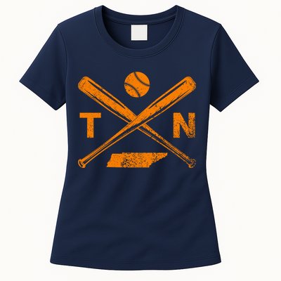 Tennessee Baseball Bats & Ball Classic Baseball Player Womens T-Shirt