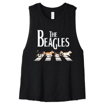 The Beagles Beagle Dog Funny For Beagle Lovers Funny Gift Women's Racerback Cropped Tank