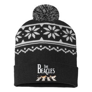 The Beagles Beagle Dog Funny For Beagle Lovers Funny Gift USA-Made Snowflake Beanie