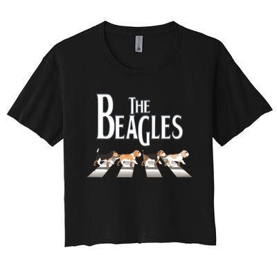 The Beagles Beagle Dog Funny For Beagle Lovers Funny Gift Women's Crop Top Tee