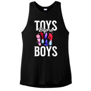 Toys Before Boy Funny Adult Humor Women Embarrassing Ladies PosiCharge Tri-Blend Wicking Tank