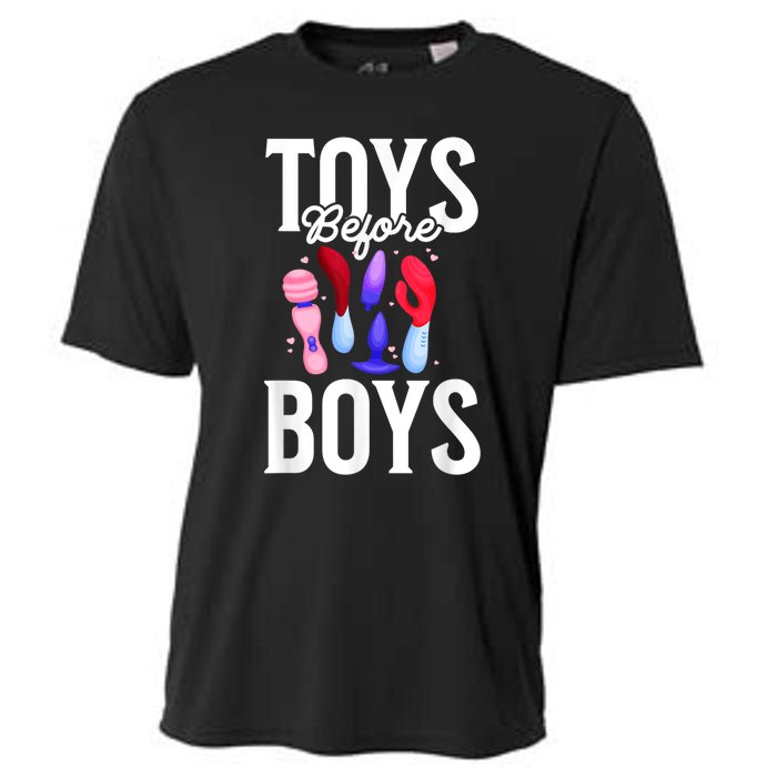 Toys Before Boy Funny Adult Humor Women Embarrassing Cooling Performance Crew T-Shirt