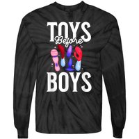 Toys Before Boy Funny Adult Humor Women Embarrassing Tie-Dye Long Sleeve Shirt