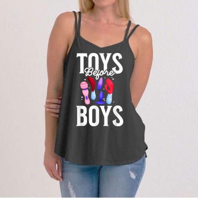 Toys Before Boy Funny Adult Humor Women Embarrassing Women's Strappy Tank