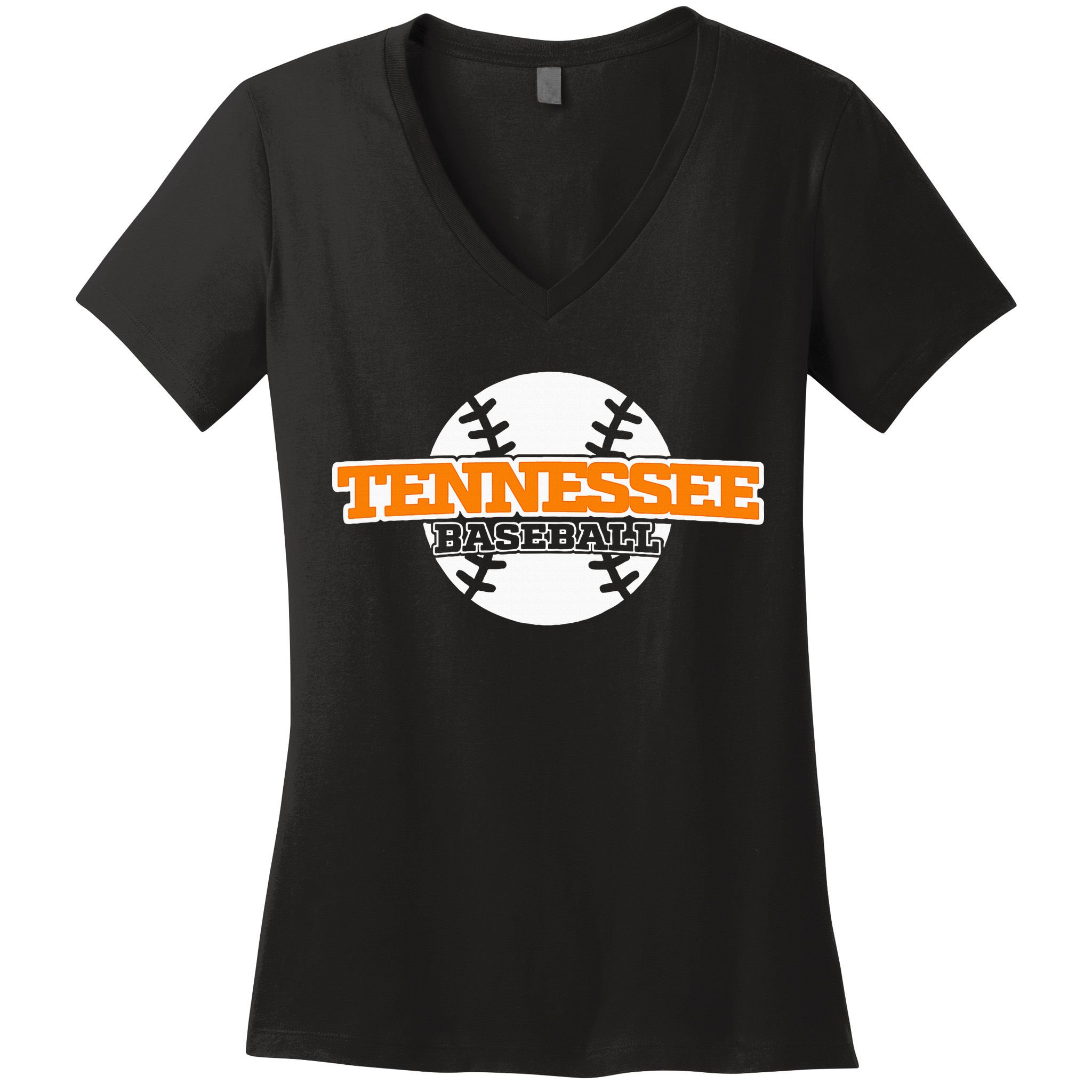 Tennessee Baseball Block Women's V-Neck T-Shirt