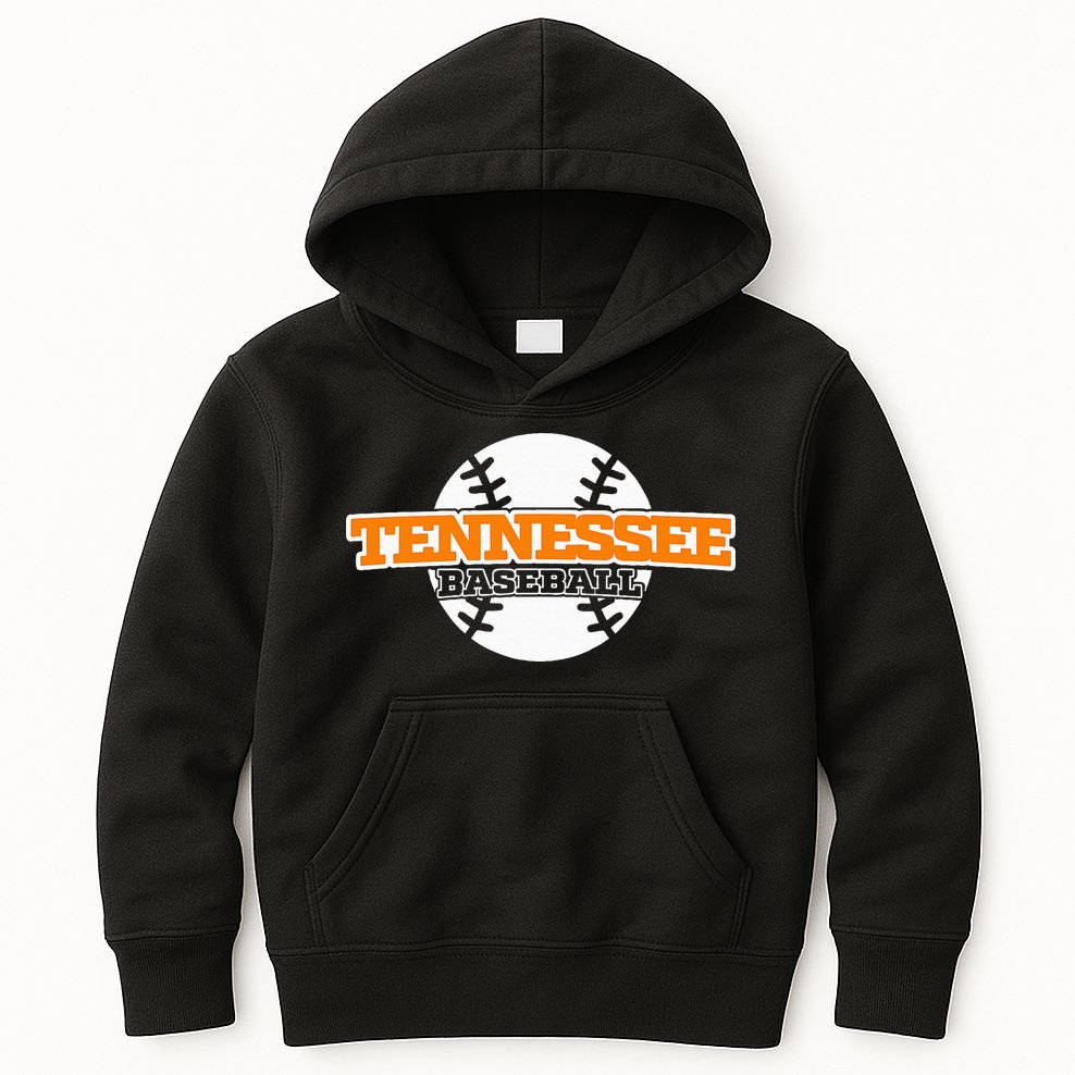 Tennessee Baseball Block Kids Hoodie