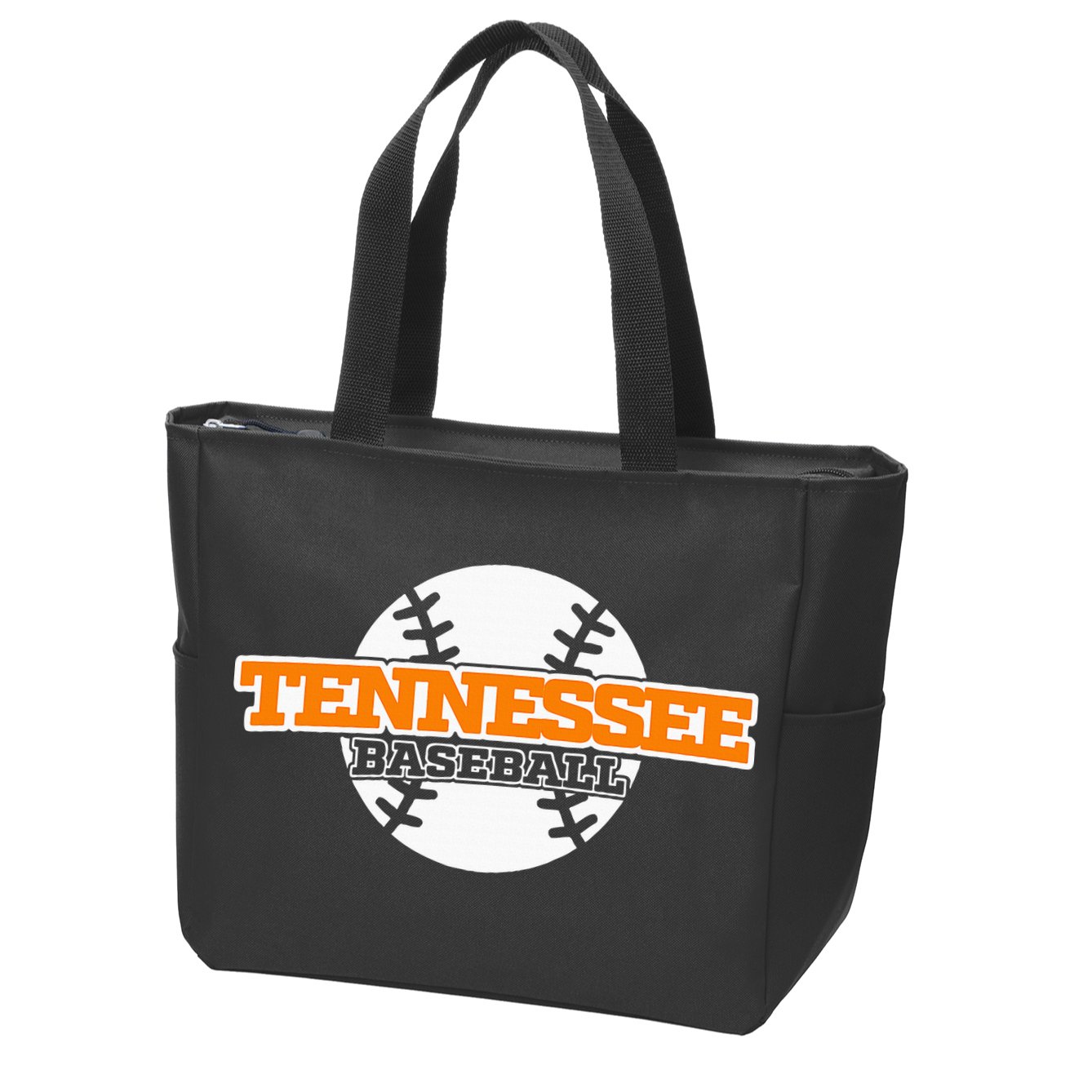 Tennessee Baseball Block Zip Tote Bag
