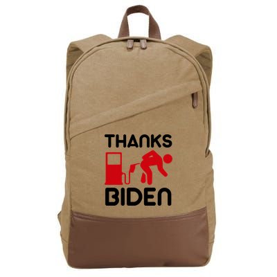 Thanks Biden Bend Over Gas Pump Prices Funny Cotton Canvas Backpack