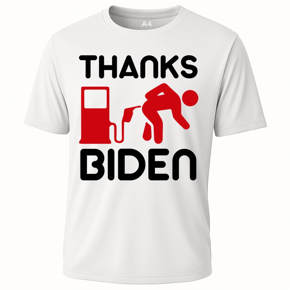 Thanks Biden Bend Over Gas Pump Prices Funny Cooling Performance Crew T-Shirt