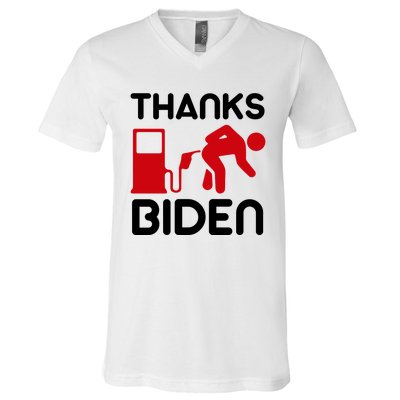 Thanks Biden Bend Over Gas Pump Prices Funny V-Neck T-Shirt