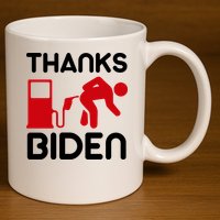 Thanks Biden Bend Over Gas Pump Prices Funny 11oz C Handle Ceramic Mug