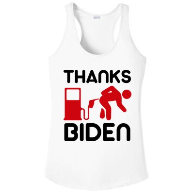 Thanks Biden Bend Over Gas Pump Prices Funny Ladies PosiCharge Competitor Racerback Tank